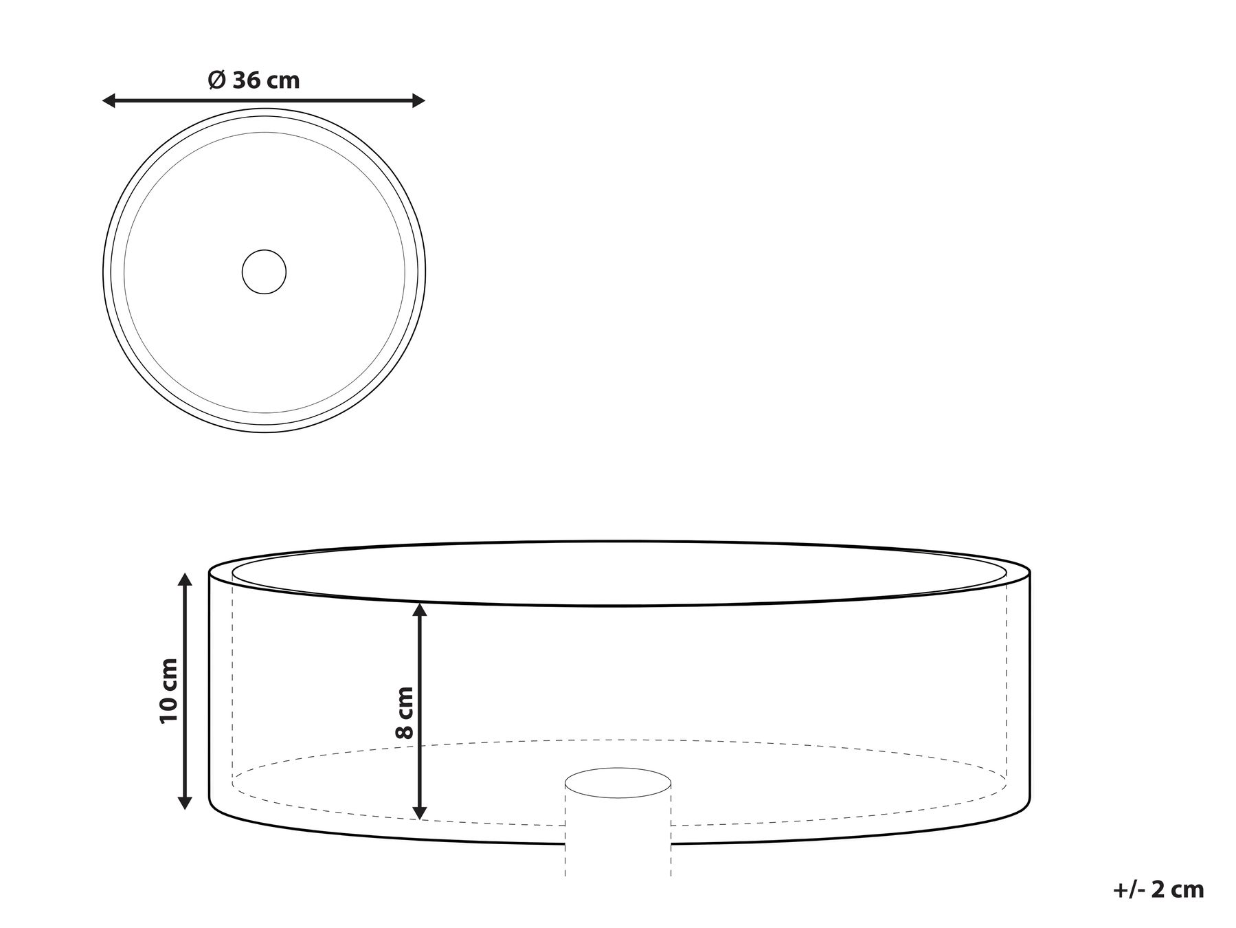 Countertop Basin SALITRAL ⌀ 360 mm White_1098899