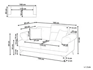 Sofa 2 Seater SKIVE Boucle White_948658