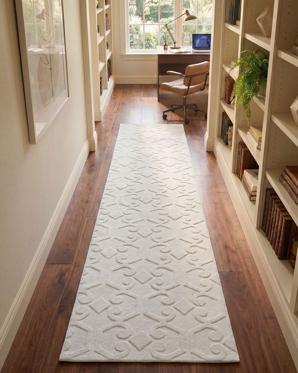 Rug GANNETT Off-White 80 x 300 cm
