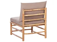 Trädgårdssoffgrupp med bord 5-sits CERRETO Bambu Taupe_908912
