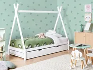 Kids Trundle Bed Pine Wood TALMONTIERS 90 x 200 cm (EU Single) White_964060