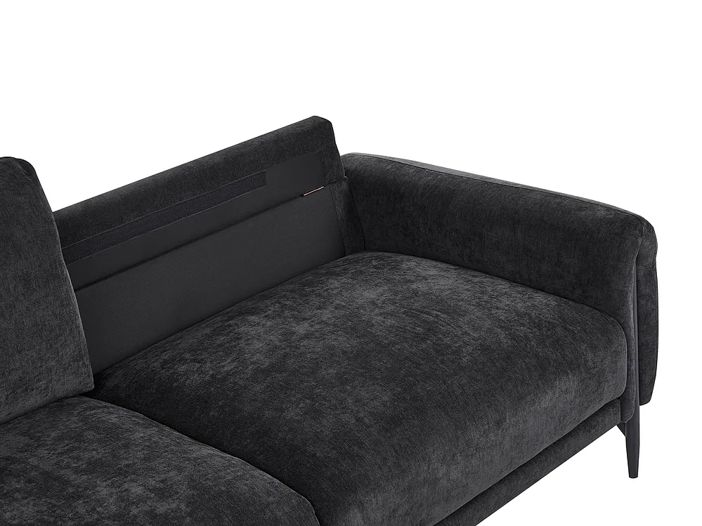 Sofa 3 Seater SKARO Chenille Black_1156713