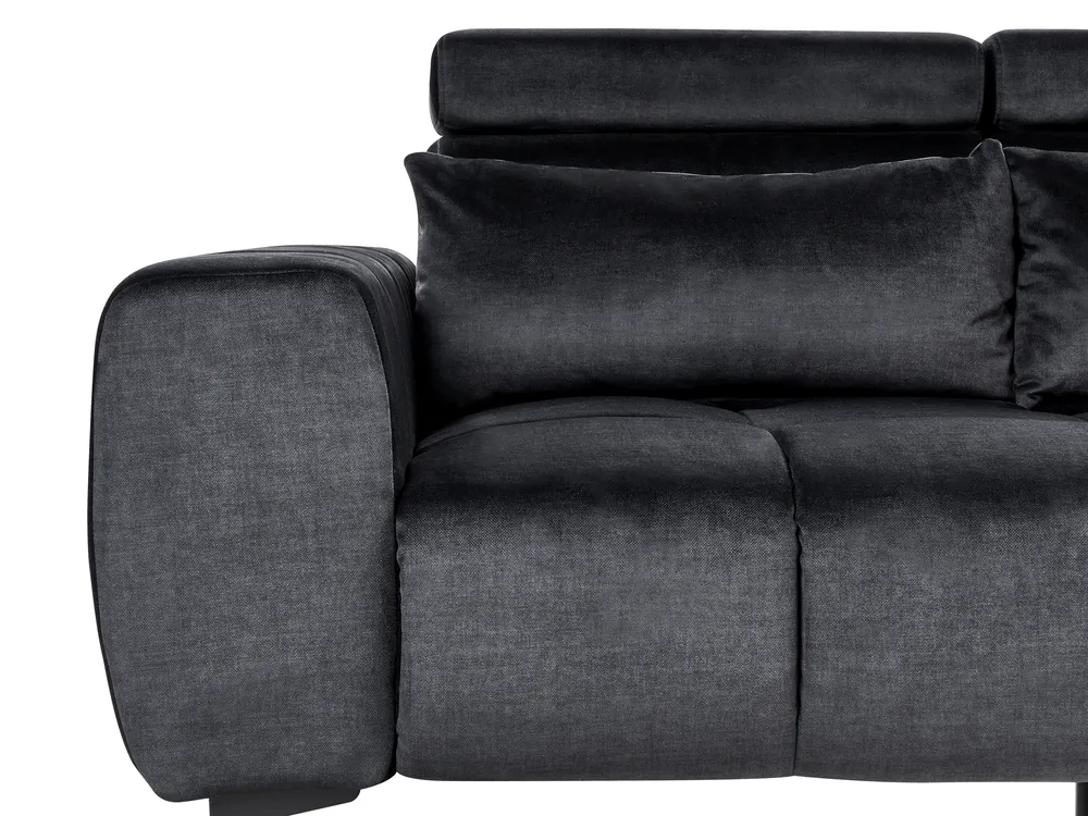 Soffa 2-sits VEGAMO Sammet Svart_925020
