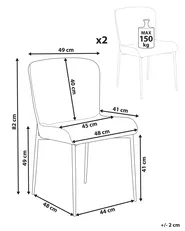 Set of 2 Dining Chairs ADA Orange_873336