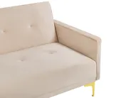 Sofa Bed 3 Seater LUCAN Velvet Beige_810441