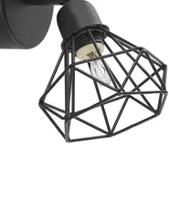 Set med 2 spotlightlampor ERMA Justerbar Metall Svart_795889