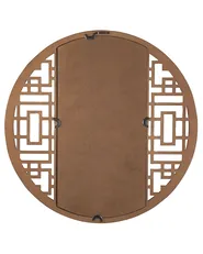 Wall Mirror FIRMINY 60 cm 60 cm Fir Wood Light Brown_797024