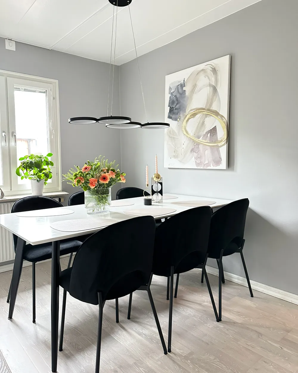 Set med 2 matstolar COVELO Sammet Svart_982461