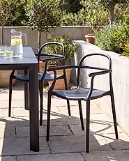 Set med 2 trädgårdsstolar VIDOR Svart_1175260