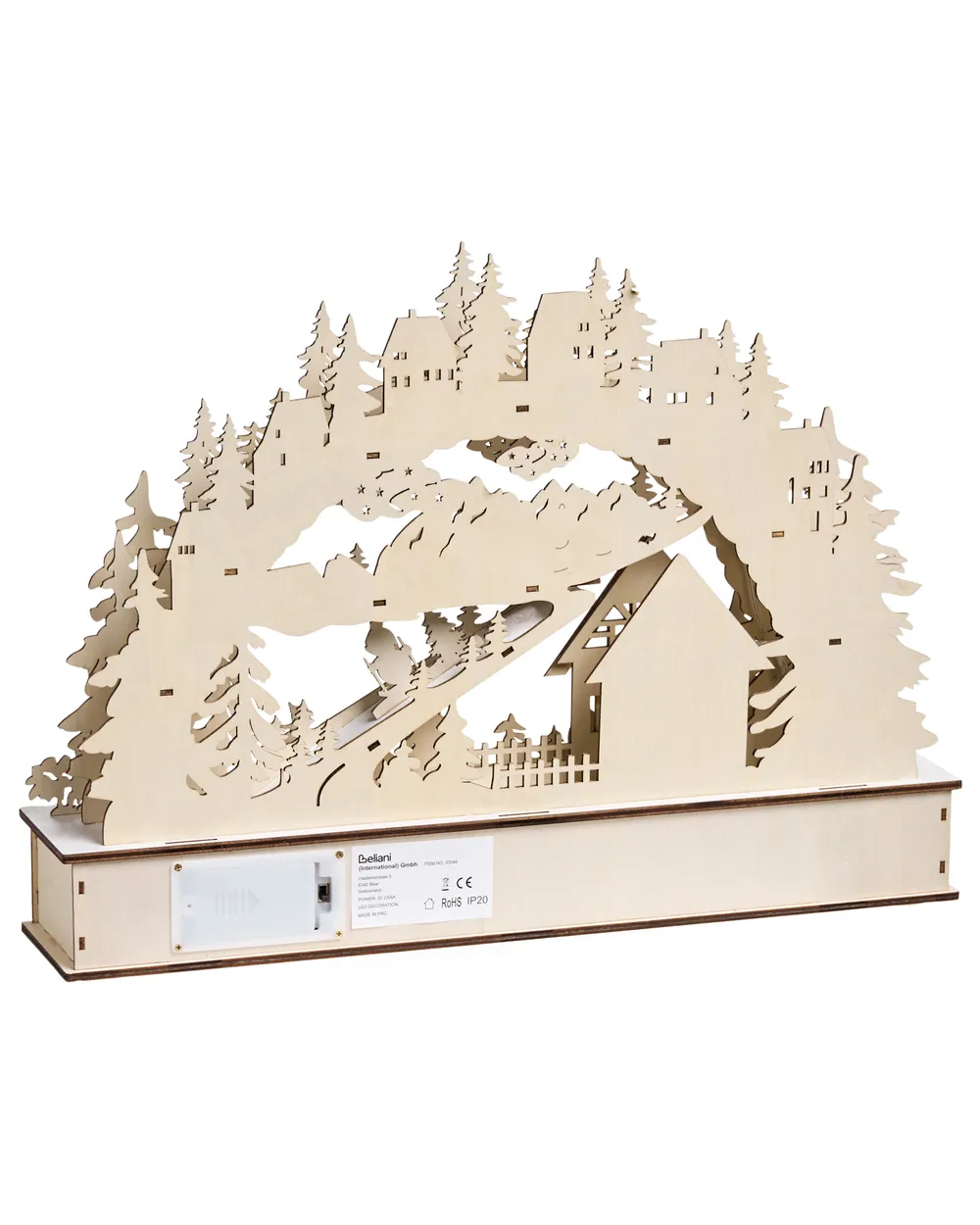 Joulukoriste LED-valo GOKSJO 33 cm Vaaleanruskea_1016897