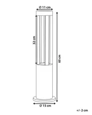Outdoor LED Bollard Lamp PAYETTE Black_917081