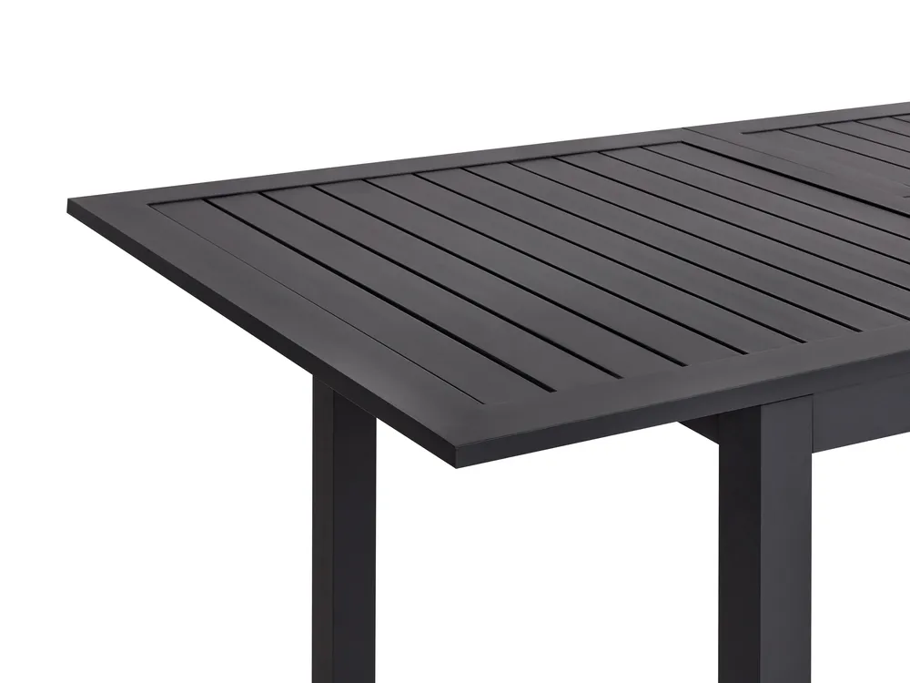 Extending Garden Dining Table SKALOMA 180/240 cm 90 cm Metal Dark Grey_921905