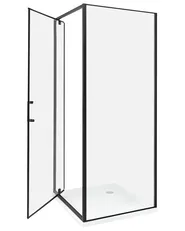 Duschväggar DARLI 700 x 700 x 1850 mm Svart_944124
