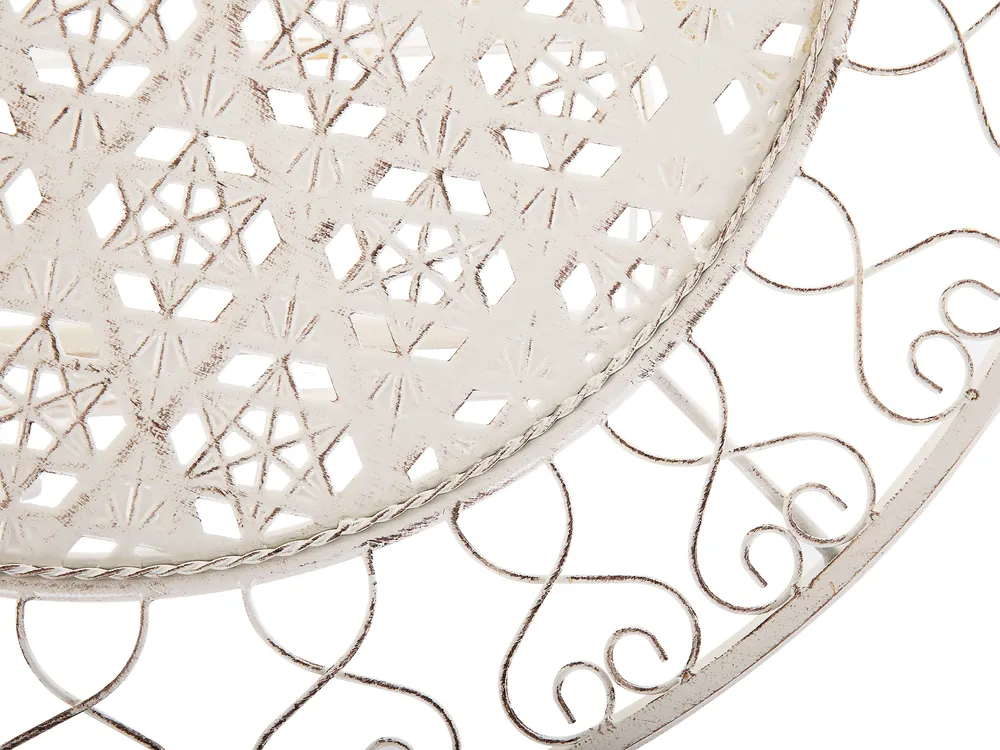 Bistro Table TRIESTE 70 cm 70 cm Metal Light Beige_763366