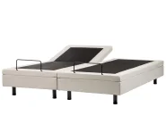 Adjustable Bed without Headboard Fabric CASTELLAN 180 x 200 cm (EU Super King) Light Beige_952221