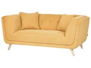 Sofa 2 Seater HABO with Ottoman Fabric Mustard_1077360