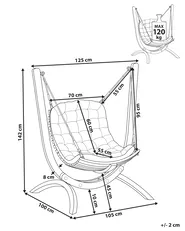 Hammock ALLISTE Lärkträ Brun_967368