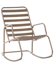 Garden Rocking Chair TURI Metal Taupe_1020853
