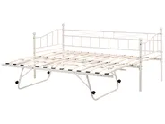 Daybed Metal LOUANNEC 90 x 200 cm (EU Single) Extendable Beige_1118319