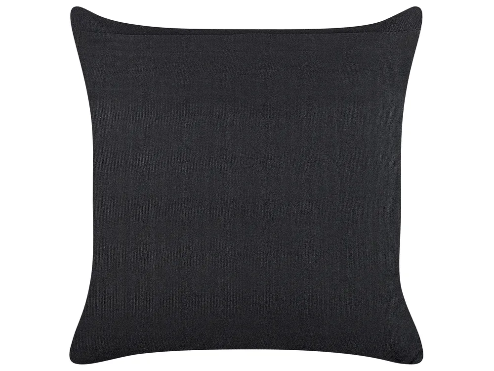 Throw Cushion RICINUS 45 x 45 cm Velvet Black Oriental Pattern_838998
