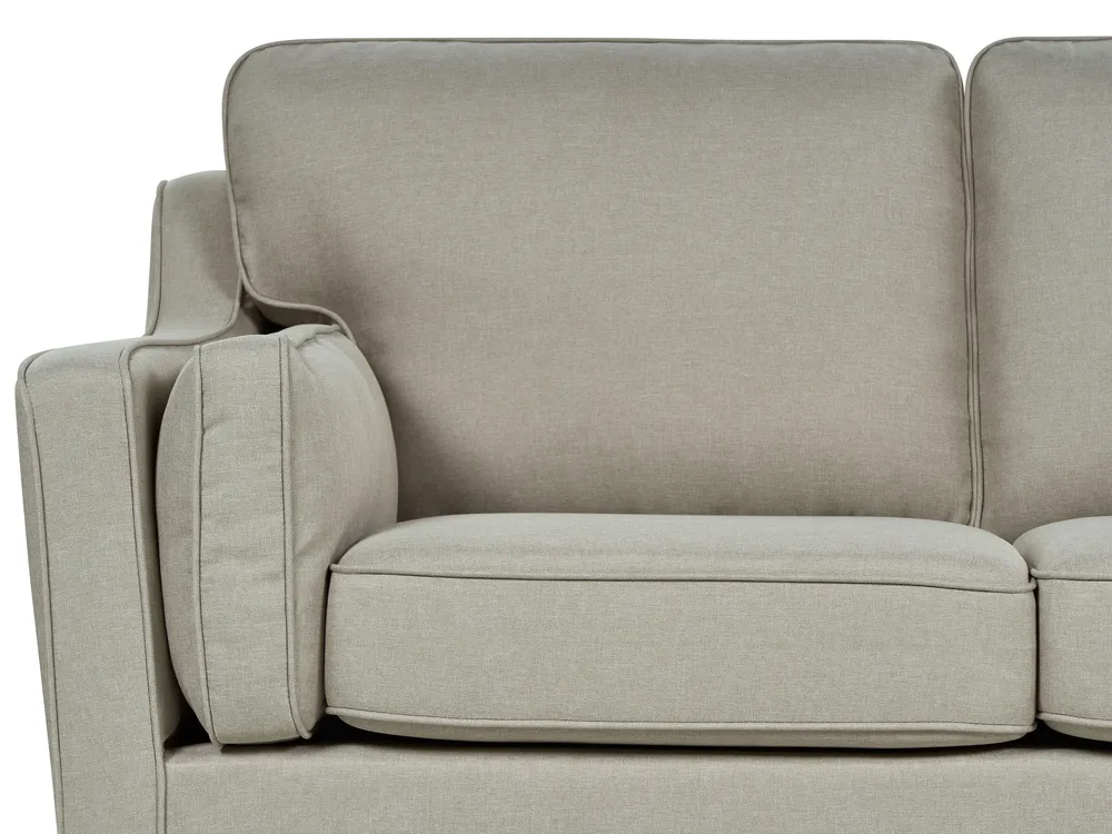 Sofa 3 Seater LOKKA Fabric Beige_897624