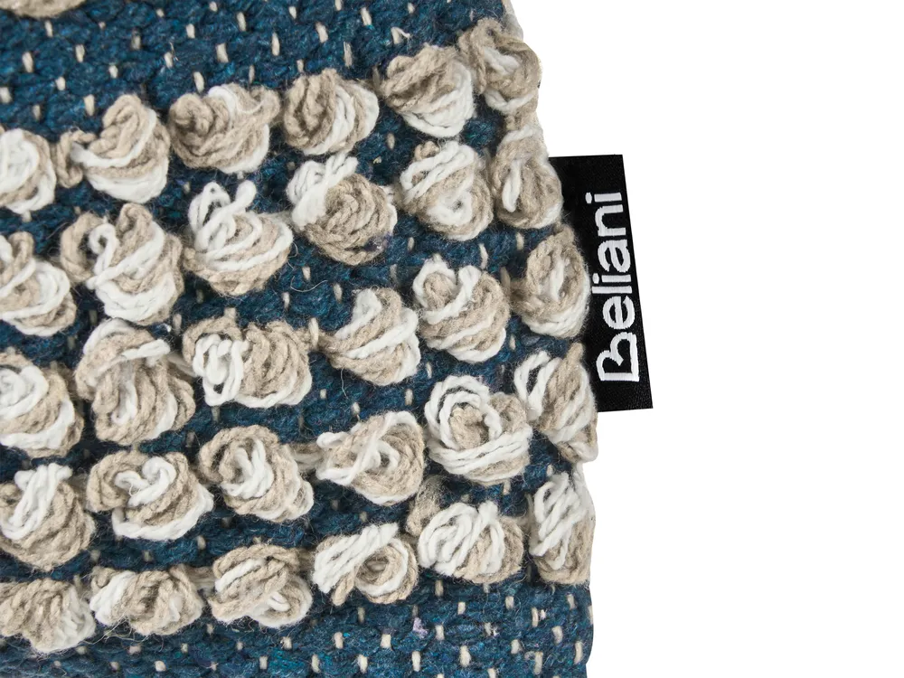 Set med 2 prydnadskuddar DEWBERRY 45 x 45 cm Bomull Blå Geometriskt tryck_1024435