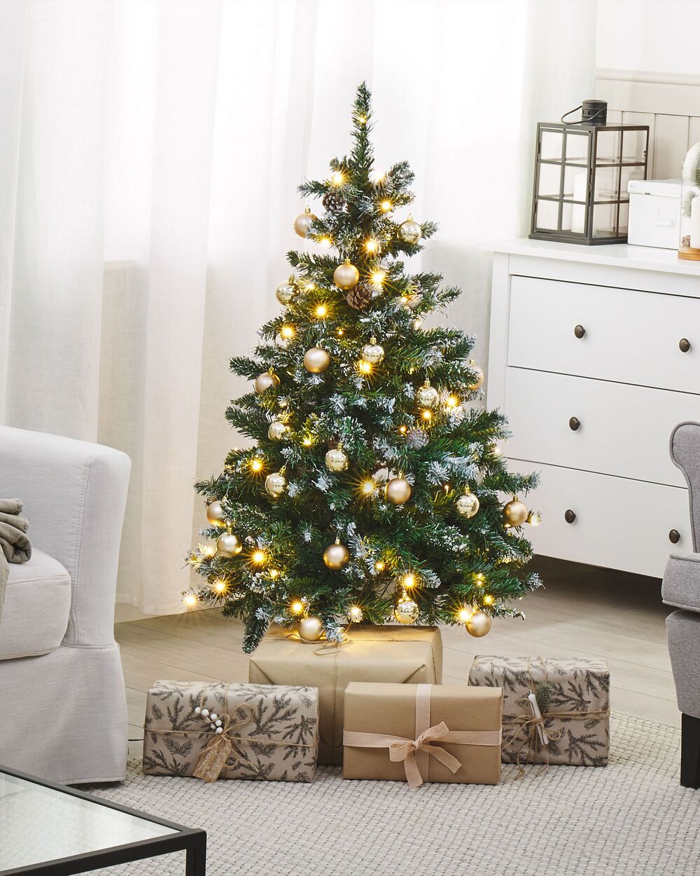 Joulukuusi LED-valo PALOMAR 120 cm Tummanvihreä