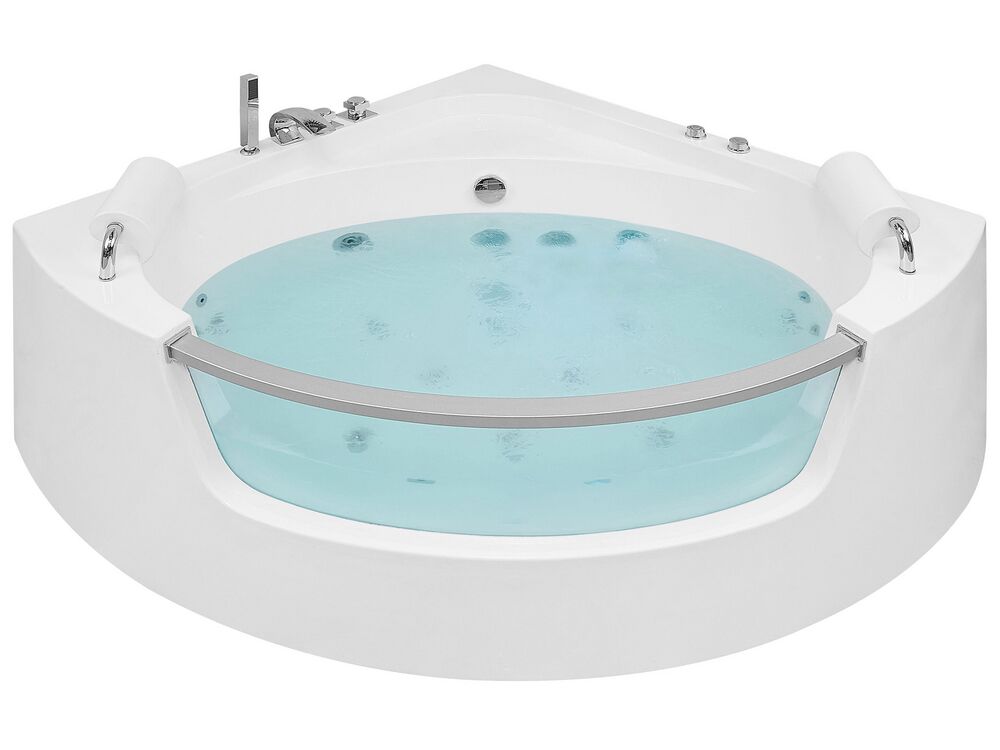 Kulmaporeamme LED-valolla MANGLE 187 x 136 cm Valkoinen