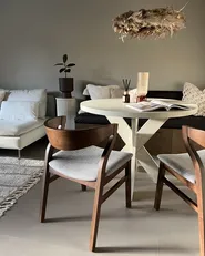 Set med 2 matstolar MAROA Trä Ljusgrå_917856