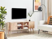 TV Stand CHANDLER Wood Light Brown_817736