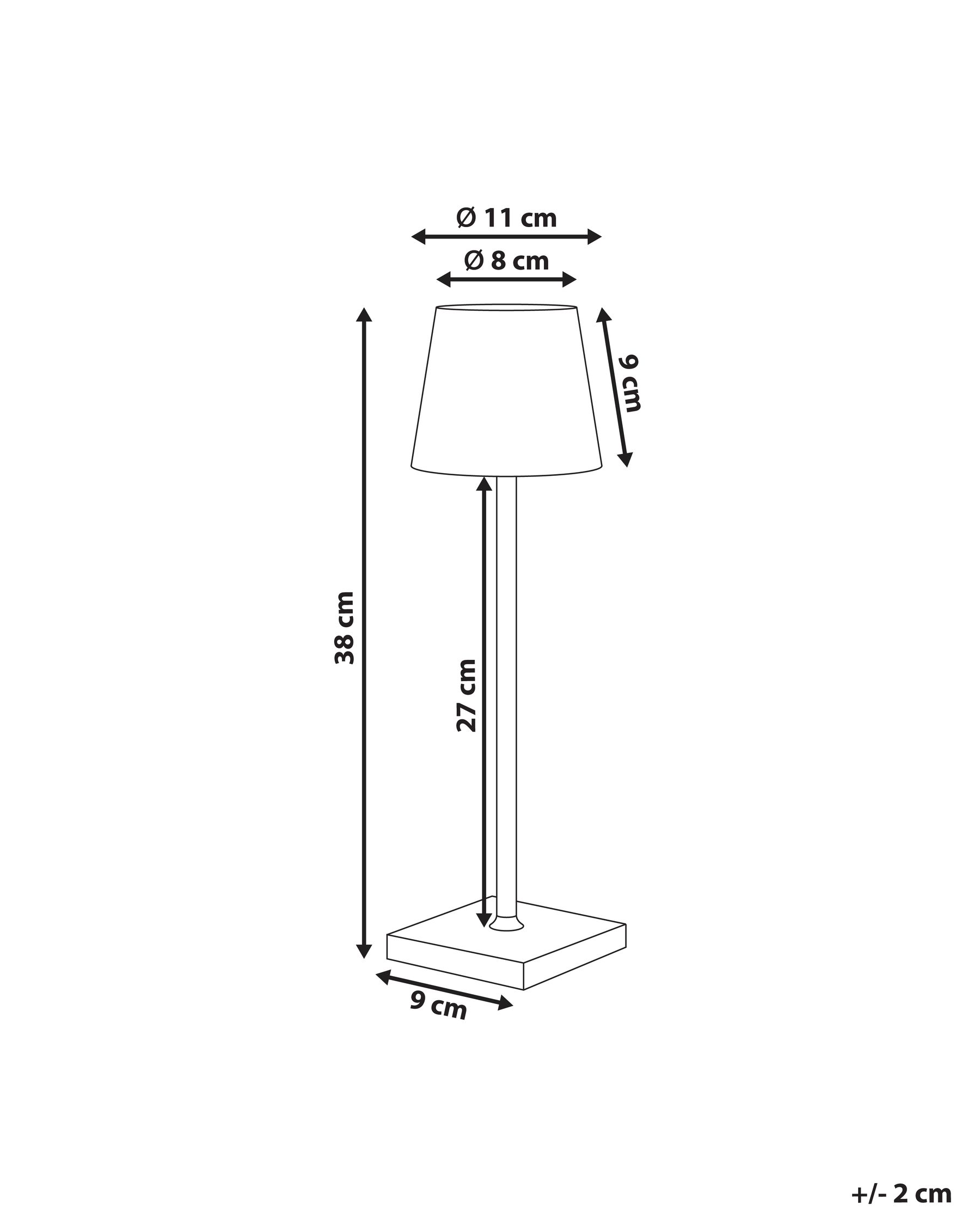 Wireless LED Table Lamp ABARO with Dimmer Metal Gold_1041969