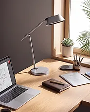 LED Desk Lamp LEONIS with Dimmer Grey_1186080