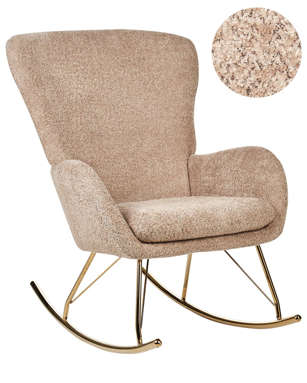 Gungstol ANASET Bouclé Sandbeige