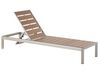 Sun Lounger NARDO Reclining Metal Brown