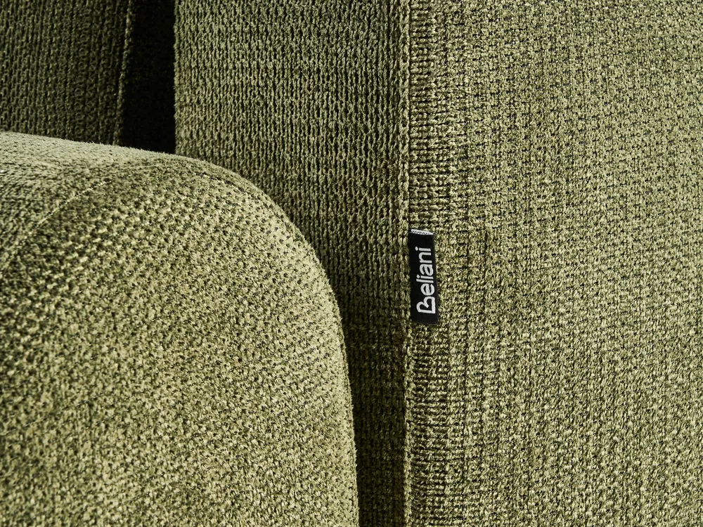 Sofa Bed 3 Seater KVAM with Storage Fabric Green_1021803