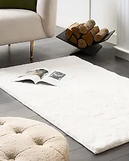 Faux Fur Rug THATTA White 80 x 150 cm_1184715