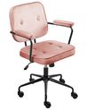 Desk Chair PAWNEE Velvet Pink