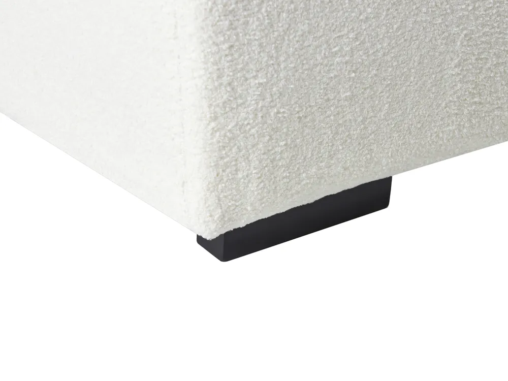 Corner Sofa 4 Seater LUNGO Boucle White Left Hand_962402