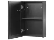 Bathroom Wall Mounted Mirror Cabinet LED MALASPINA 40 cm 60 cm Black_905847