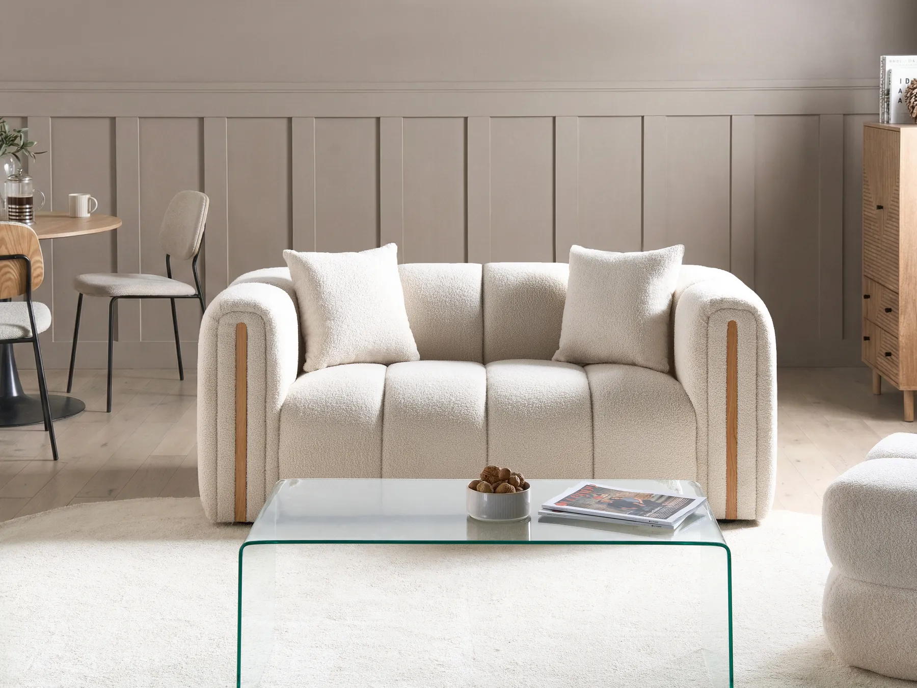 Soffa 2-sits MORSIL Bouclé Off-White_1057324