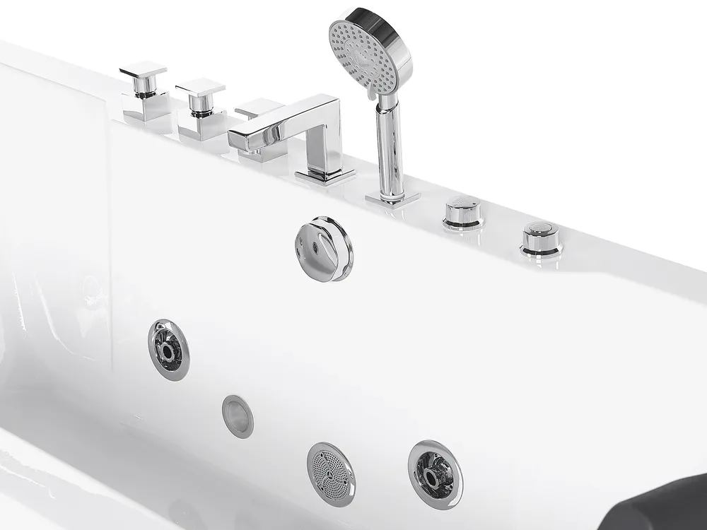 Hörnbubbelbadkar med LED HAWES II 1800 x 800 mm Vit_807898