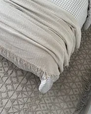 Bedspread YERBENT Cotton 200 x 220 cm Light Grey_979818