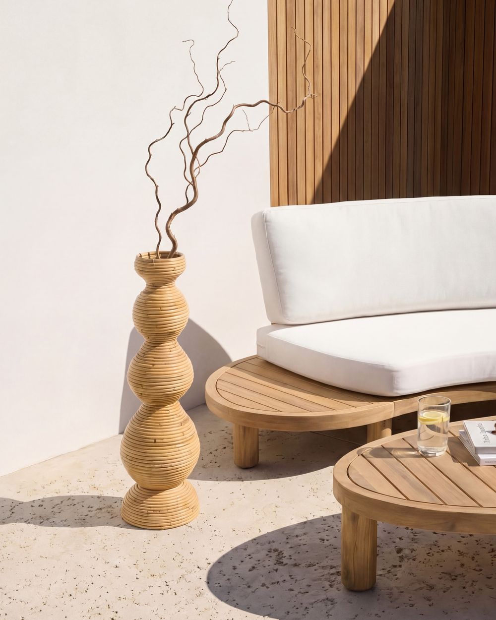 Decorative Vase GERACE 70 cm Rattan Natural