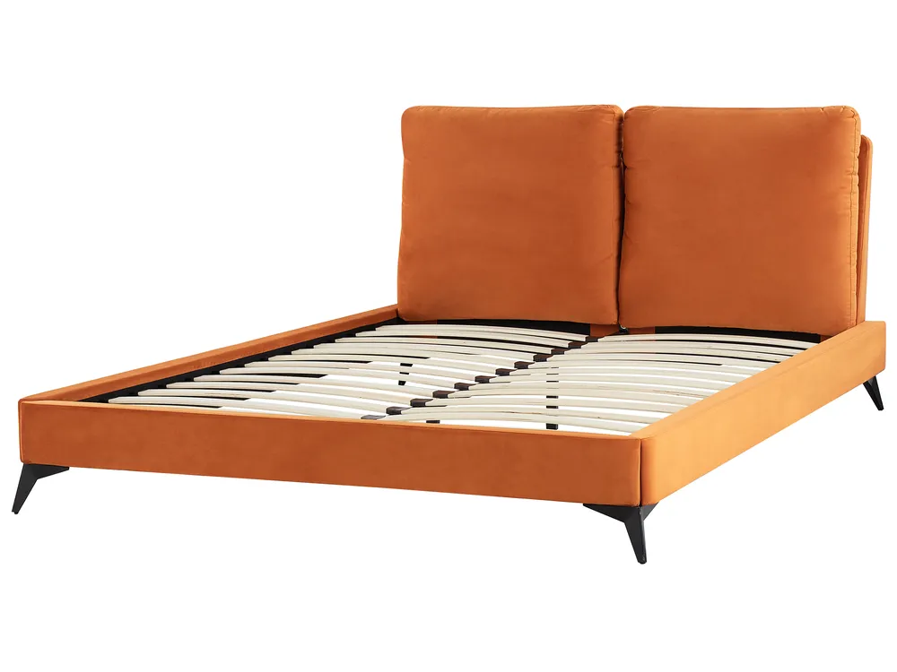 Sänky Sametti MELLE 160 x 200 cm Oranssi_829889