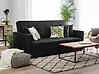 Sofa Bed 3 Seater GLOMMA Fabric Black