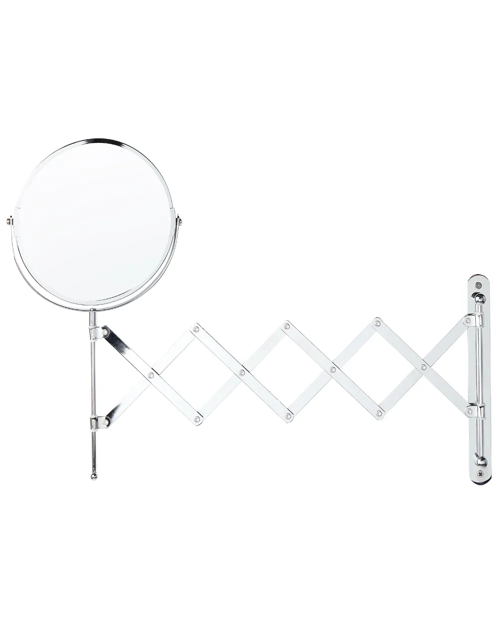 Extending Wall Makeup Mirror YVELINES 57 cm 36 cm Metal Silver