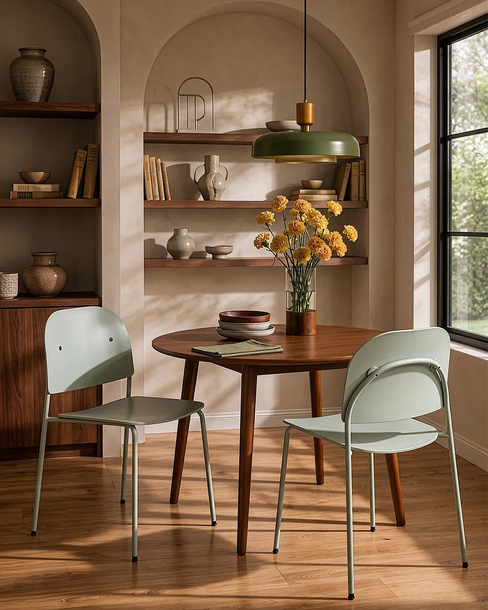 Set of 2 Dining Chairs WINDUST Metal Mint Green_1151249