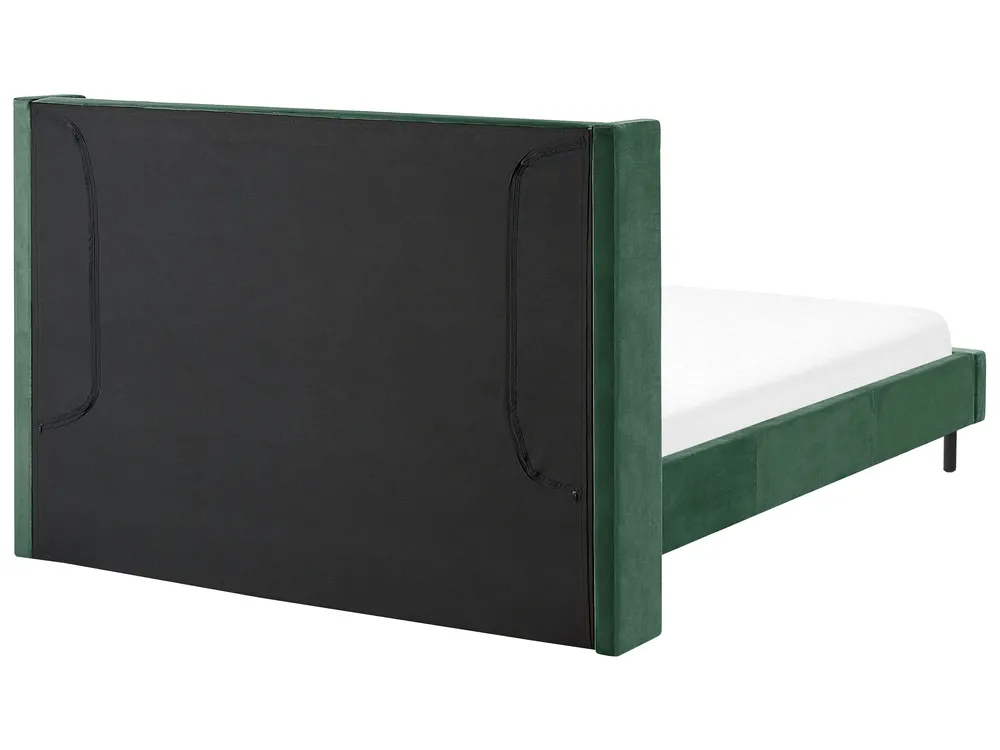Bed Velvet VILLETTE 140 x 200 cm (EU Double) Dark Green_832664