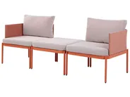 Loungesett til hagen med bord 2-seters TERRACINA Metall Oransje_826669