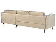 Corner Sofa 3 Seater ALTAN Velvet Beige Left Hand_878490